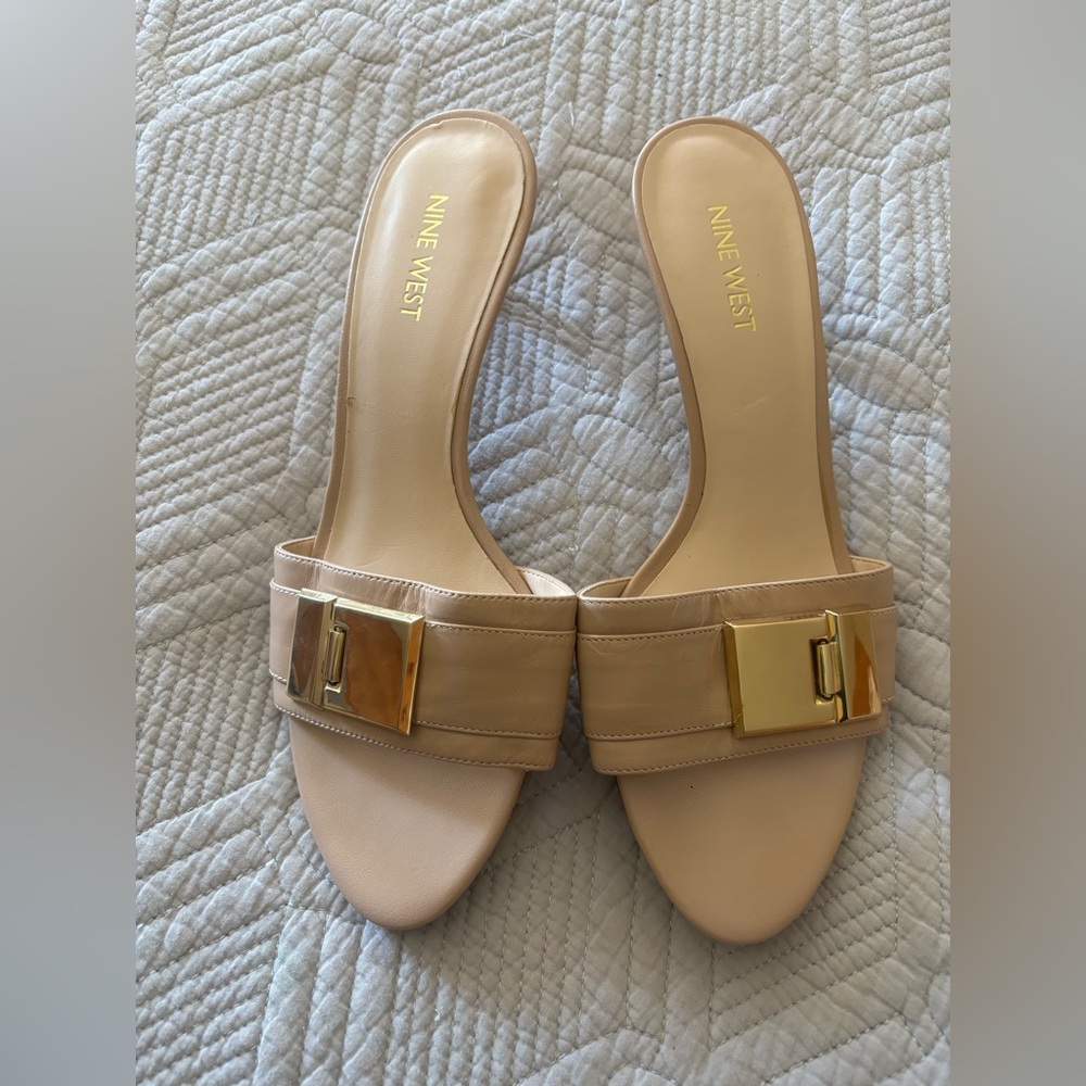 Nine West Leather Slides-9